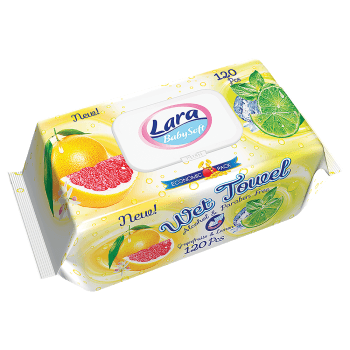 Servetele umede Lara, Grapefruit, 120 buc (buc)