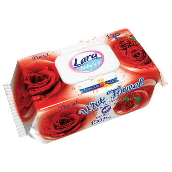 Servetele umede Lara, Rose, 120 buc (buc)