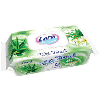 Servetele umede Lara, Aloe vera, 80 buc (buc)