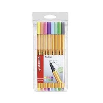 Fineliner Point 88 Stabilo 0.4mm 8 culori pastelate/set