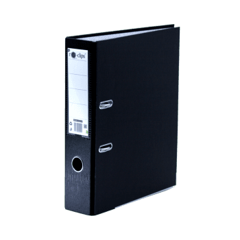 BIBLIORAFT PLASTIFIAT 75MM BLACK RO-CLIPS