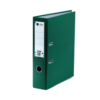 BIBLIORAFT PLASTIFIAT 75MM GREEN RO-CLIPS