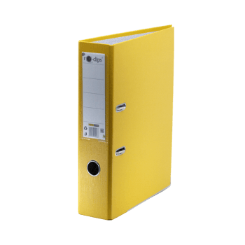 BIBLIORAFT PLASTIFIAT 75MM YELLOW RO-CLIPS