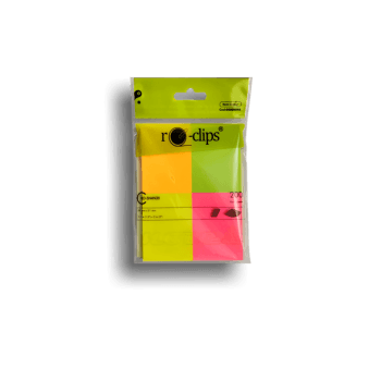 STICKY NOTES RO-CLIPS NEON 38X51MM 200 F 4CUL/SET RO-SN4N38