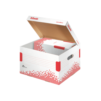 CONTAINER ARHIVARE 367X263X325MM CAPAC INTEGRAT ALB