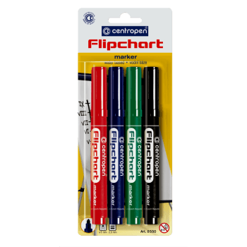 FLIPCHART MARKER 4BUC/SET 2.5MM