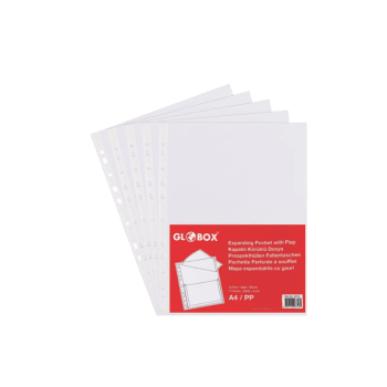 MAPA A4 PP EXPANDABILA CU CLAPA SUS SI PERFORATII GLOBOX