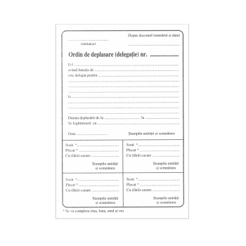 ORDIN DEPLASARE A5