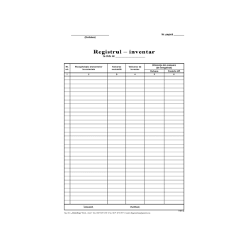REGISTRU INVENTAR A4