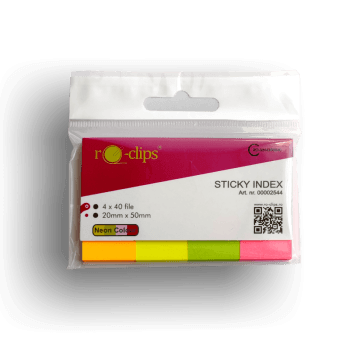 STICKY INDEX RO-CLIPS 20X50 NEON 4CULX40FILE RO-SIN4205040