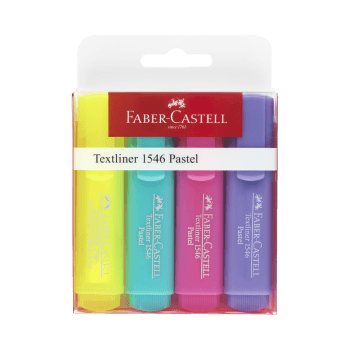 TEXTMARKER SET 4 PASTEL FABER CASTELL