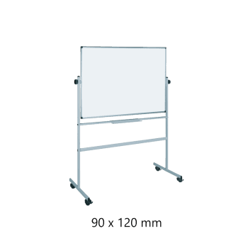 WHITEBOARD MAGNETIC MOBIL RO-CLIPS 90X120CM RO-WBM90120