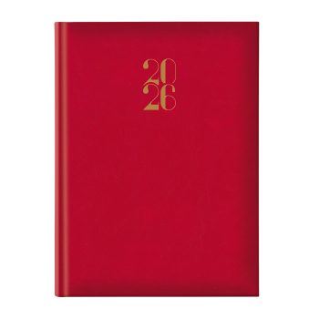 Agenda Artilux A4 datata, hartie ivory, coperta rosu