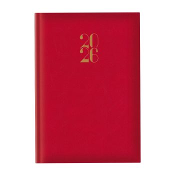 Agenda Artilux A5 datata, hartie ivory, coperta rosu