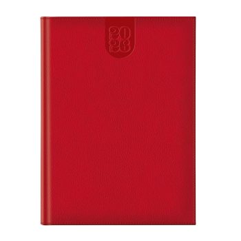 Agenda Dakota A4 datata, hartie ivory, coperta rosu