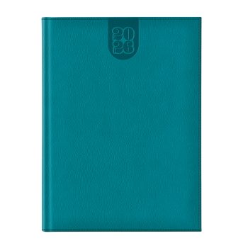Agenda Dakota A4 datata, hartie ivory, coperta turcoaz